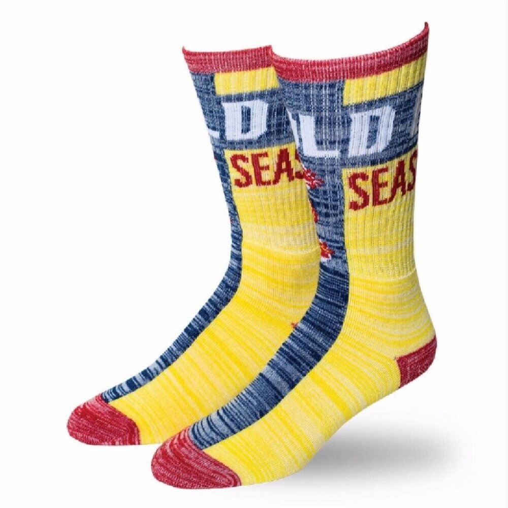 Old Bay Faded Can Logo Crew Socks - NEW FAST SHIP